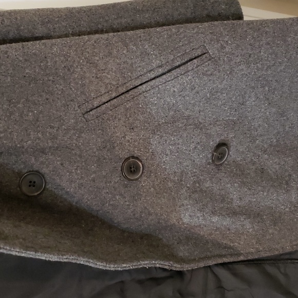 Wool Blend Blazer Jacket Coat Gray Buttons Pockets Size Medium - Picture 6 of 8